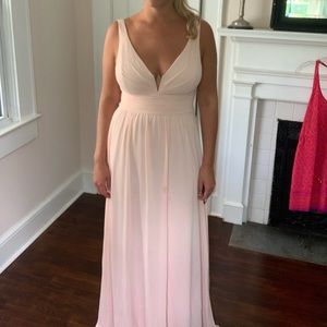 Lulus pale pink floor length dress